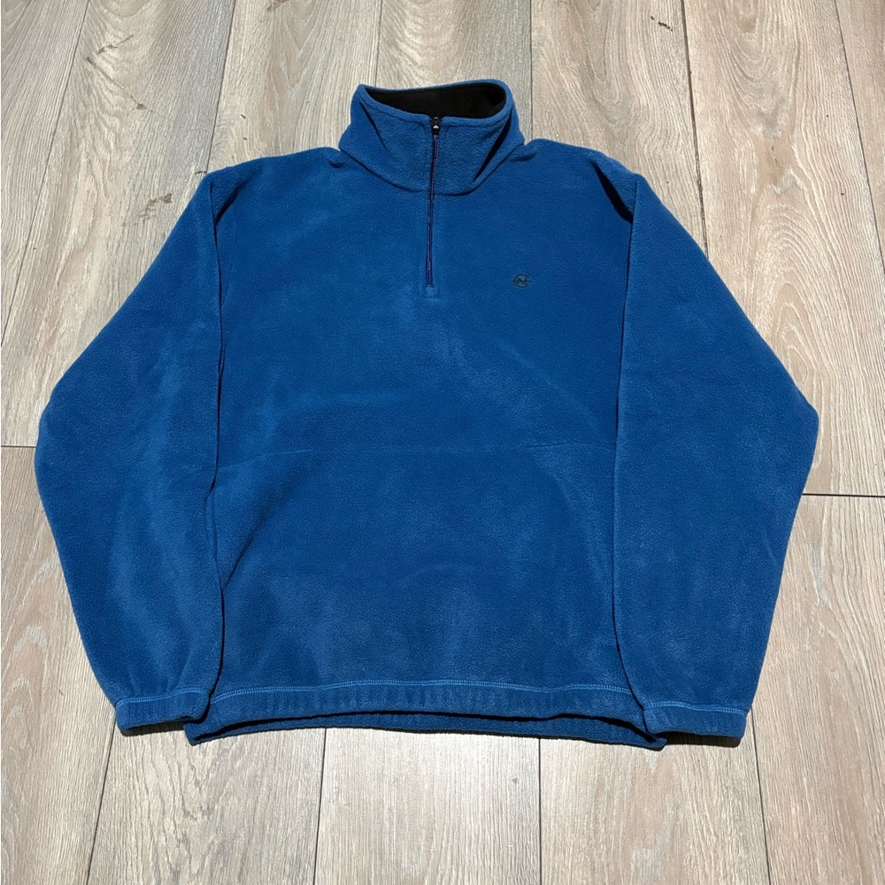 Vintage Men’s Náutica Blue Fleece Quarter Zip Pullover Size Large